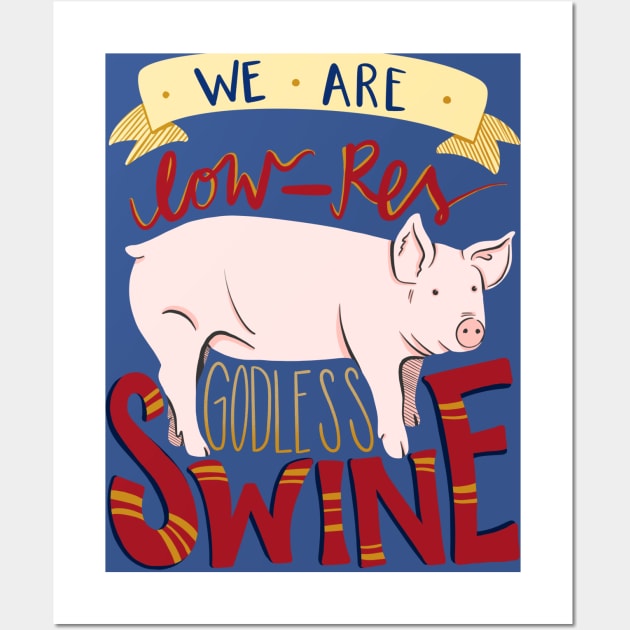 Low-Res Godless Swine Wall Art by ElizabethCasper